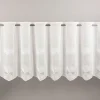 Scheibengardinen Meterware nähfrei Voile Stickerei Abstrakt wollweiß 45cm Höhe