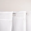 Scheibengardinen Meterware nähfrei Organza Stickerei abstrakt weiß beige grau 50 cm Höhe