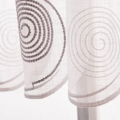 Scheibengardinen Meterware nähfrei Spiralen weiß grau 100cm Höhe