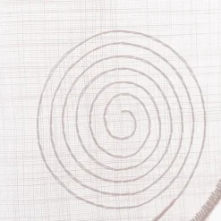 Scheibengardinen Meterware nähfrei Spiralen weiß grau 100cm Höhe
