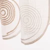 Scheibengardinen Meterware nähfrei Spiralen weiß beige 100cm Höhe