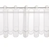 Scheibengardinen Meterware nähfrei Stickerei modern weiß silbergrau 45cm Höhe