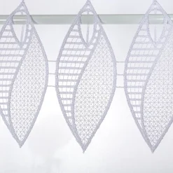 Scheibengardinen Meterware Makrameé-Spitze nähfrei weiß 15cm Höhe
