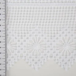 Scheibengardinen Meterware Häkelborte ecru 13cm hoch