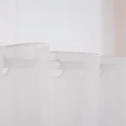 Scheibengardinen Meterware Effektvoile Stickerei Raute weiß grau 60cm hoch