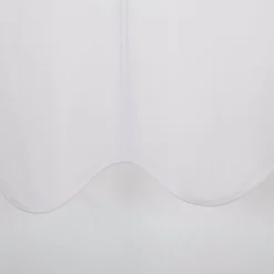 Scheibengardinen Meterware Batist Stickerei uni wollweiß 50cm hoch