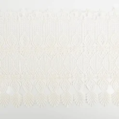 Scheibengardinen Meterware Makramee Häkelspitze nähfrei sekt 45cm hoch