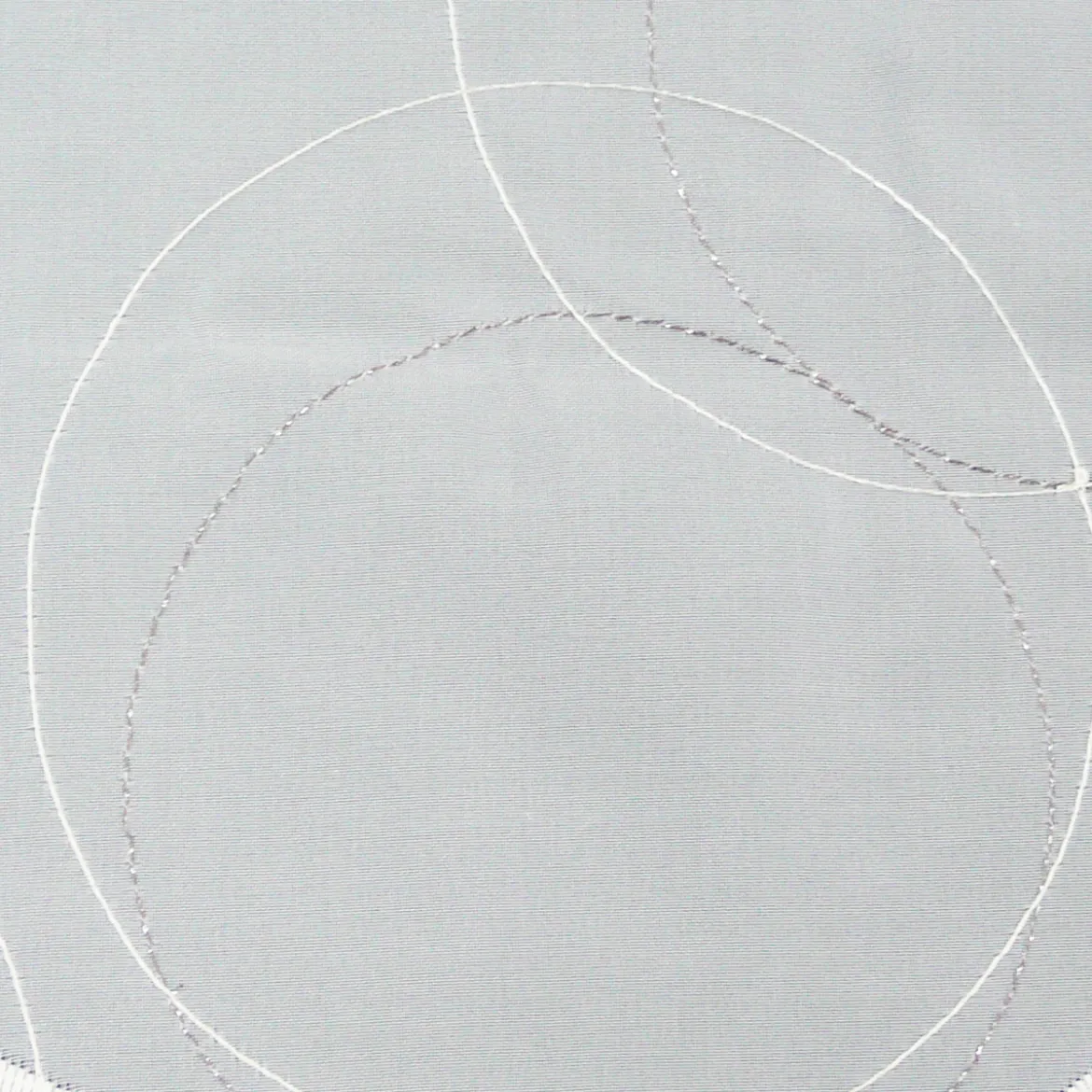 Scheibengardine Voile mit Kreise Lurex creme zink Spitze 60cm Höhe