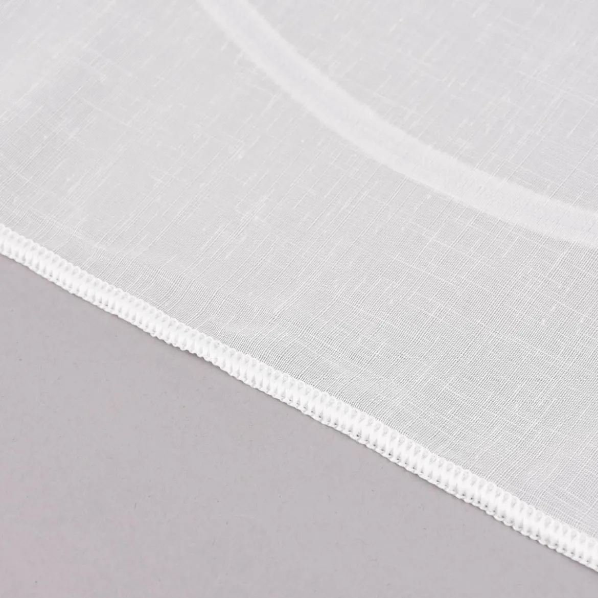 Scherli Gardinenstoff EASY CARE transparent Leinenstrukur Grafik Schlingendessin ecru 2,95m Höhe