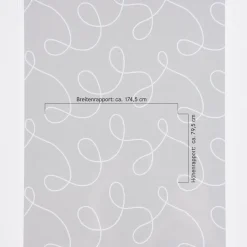 Scherli Gardinenstoff EASY CARE transparent Leinenstrukur Grafik Schlingendessin ecru 2,95m Höhe