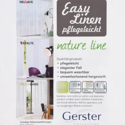 Scherli Gardinenstoff EASY CARE transparent Leinenstrukur Grafik Schlingendessin ecru 2,95m Höhe