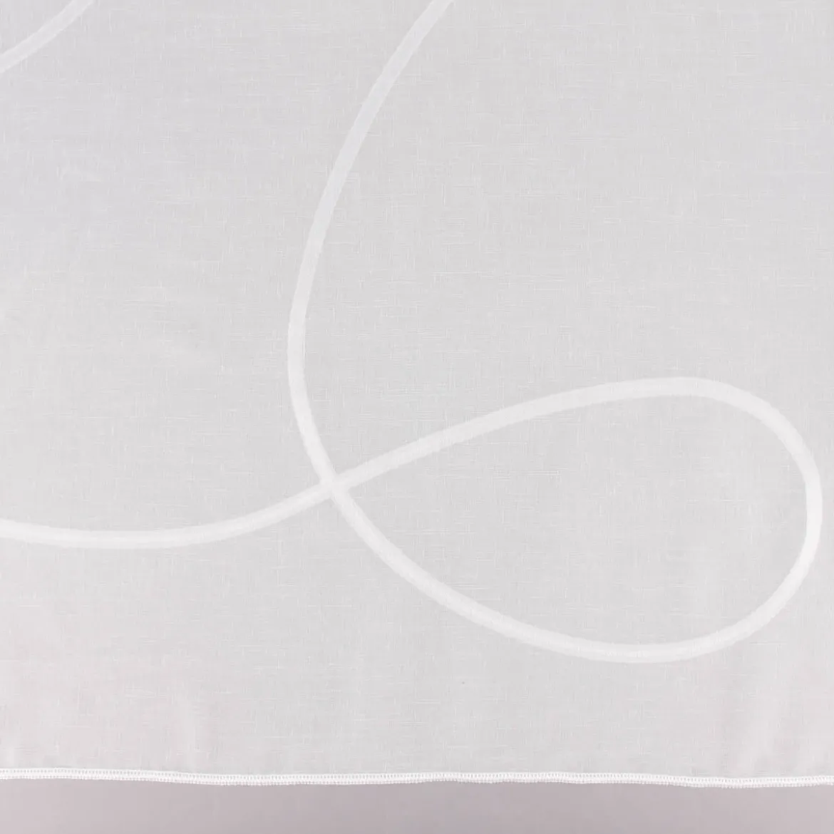 Scherli Gardinenstoff EASY CARE transparent Leinenstrukur Grafik Schlingendessin ecru 2,95m Höhe