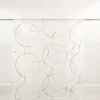 Schiebegardine Meterware Bambusoptik Stickerei Kreise weiß rot 60cm Breite