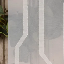 Schiebegardine Meterware Scherli Ischia Streifen abstrakt weiß 60cm Breite