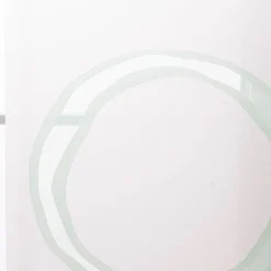 Schiebegardinen Meterware Ausbrenner Swirl Kreise weiß grün 60cm Breite