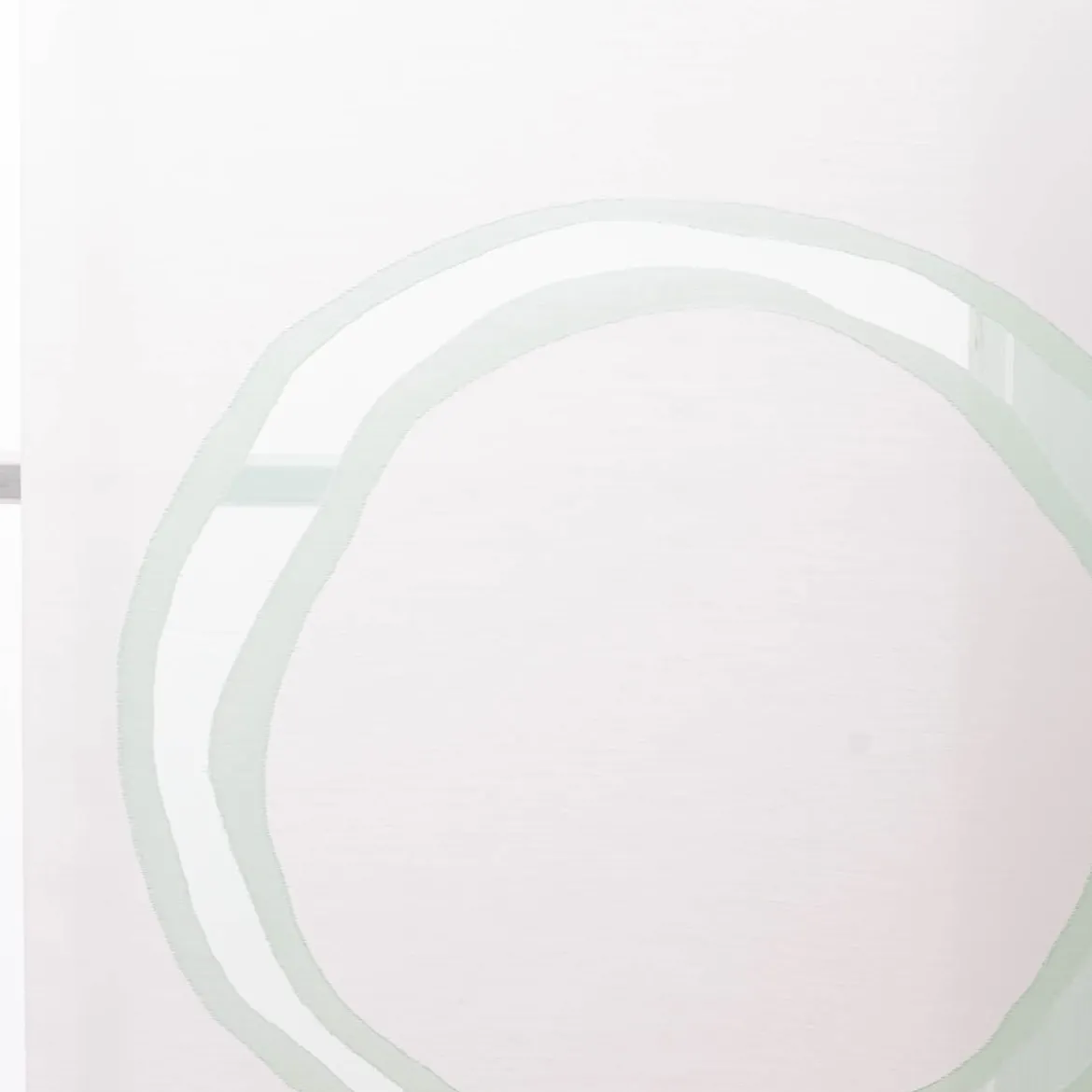 Schiebegardinen Meterware Ausbrenner Swirl Kreise weiß grün 60cm Breite
