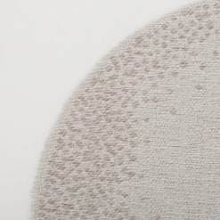 Schiebegardinen Meterware Effektvoile Scherli Kreise ecru gelb grau 60cm Breite