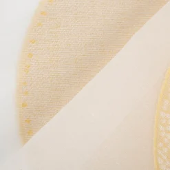 Schiebegardinen Meterware Effektvoile Scherli Kreise ecru gelb grau 60cm Breite