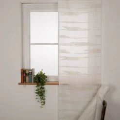 Schiebegardinen Meterware Race Scherlistreifen ecru beige 60cm Breite