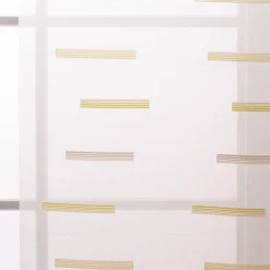 Schiebegardinen Meterware Scherli Barcadi Streifen wollweiß grün braun 60cm Breite