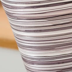 Schiebegardinen Meterware Streifen aubergine 60cm Breite