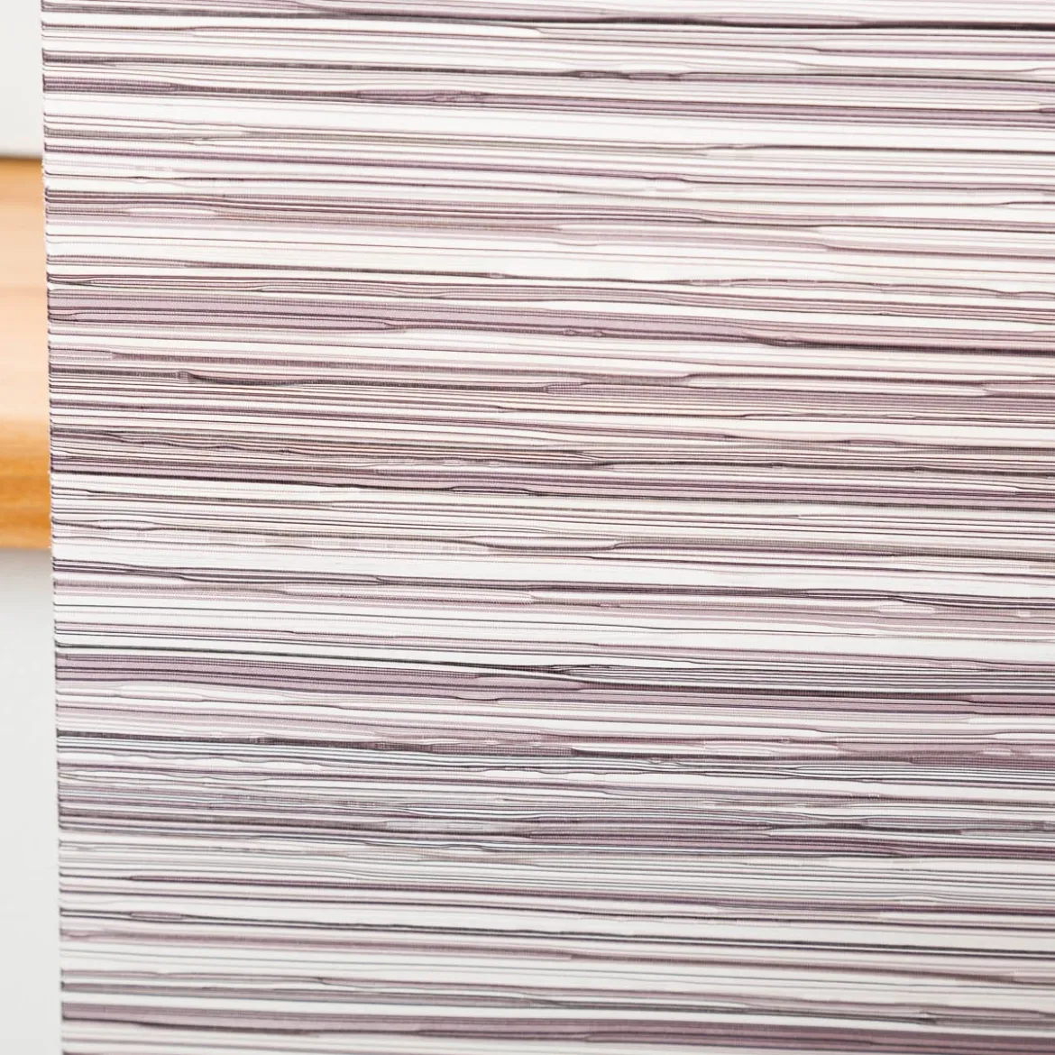 Schiebegardinen Meterware Streifen aubergine 60cm Breite