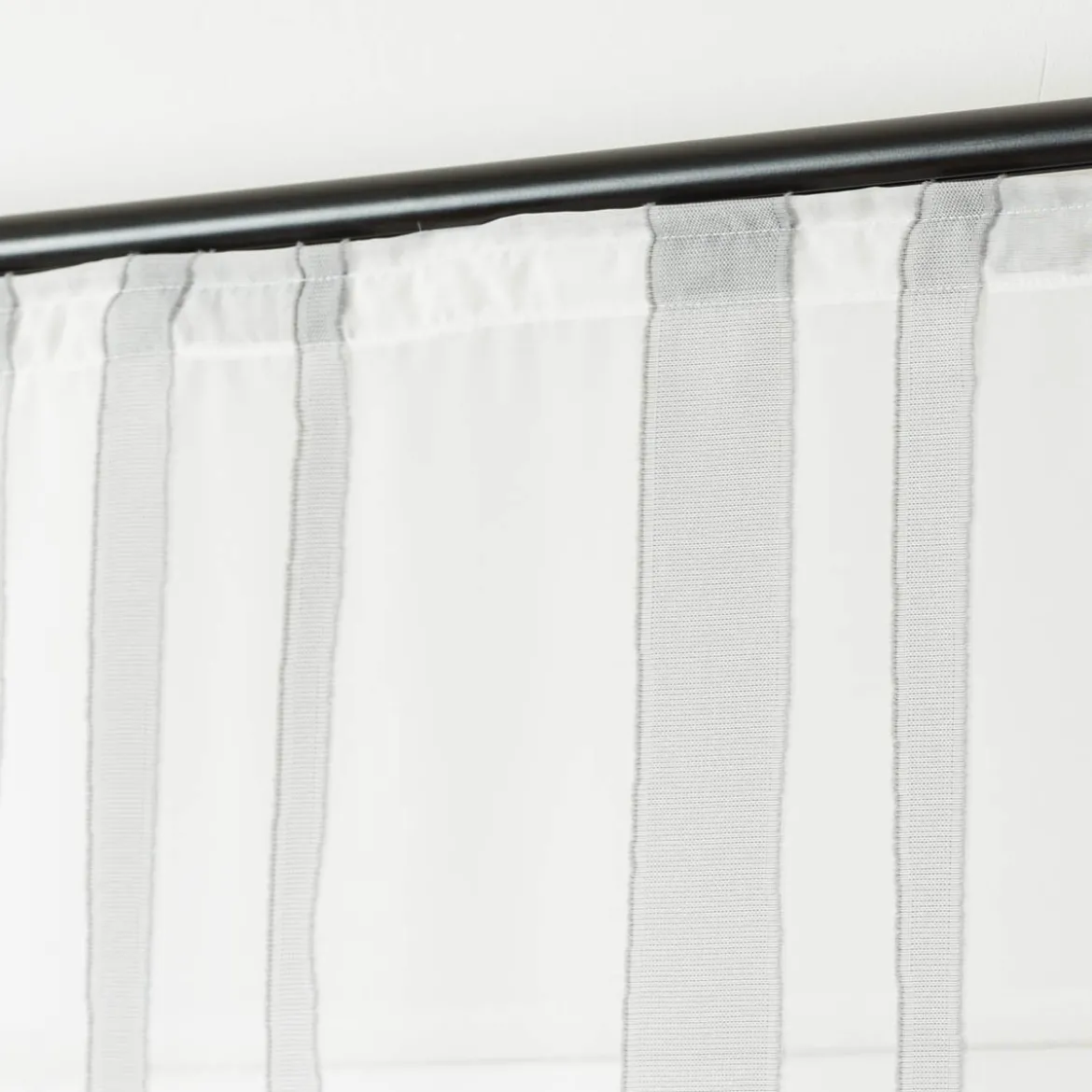 Schiebevorhang Alicante Scherli transparent weiß grau 245x60cm (BxH)