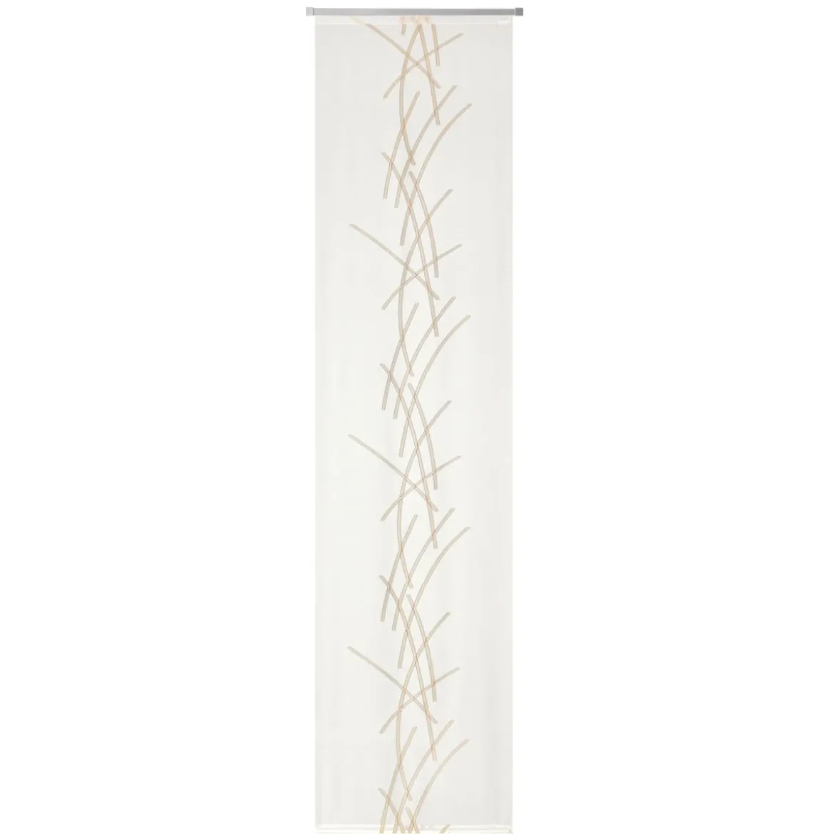 Schiebevorhang Carlina Scherli weiß taupe inkl. Alu-Technik 60x245cm (BxH)
