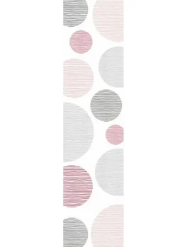Schiebevorhang Flächenvorhang Flächenschal Paneel Digitaldruck Kreise rose 60x260cm