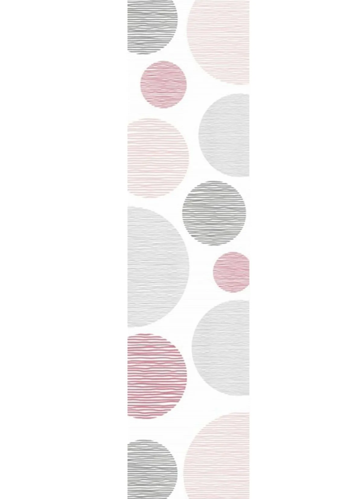 Schiebevorhang Flächenvorhang Flächenschal Paneel Digitaldruck Kreise rose 60x260cm