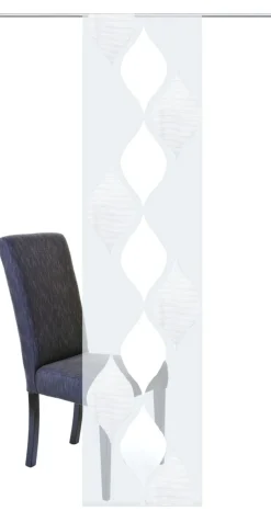 Schiebevorhang Flächenvorhang Flächenschal Paneel Scherli Effektvoile weiche Raute weiß 60x245cm