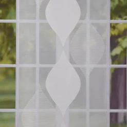 Schiebevorhang Flächenvorhang Flächenschal Paneel Scherli Effektvoile weiche Raute weiß 60x245cm