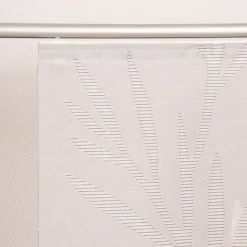 Schiebevorhang Flächenvorhang Scherli Blätter weiß grau 245x60cm
