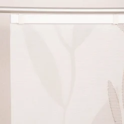 Schiebevorhang Flächenvorhang Scherli Blätter weiß braun 245x60cm