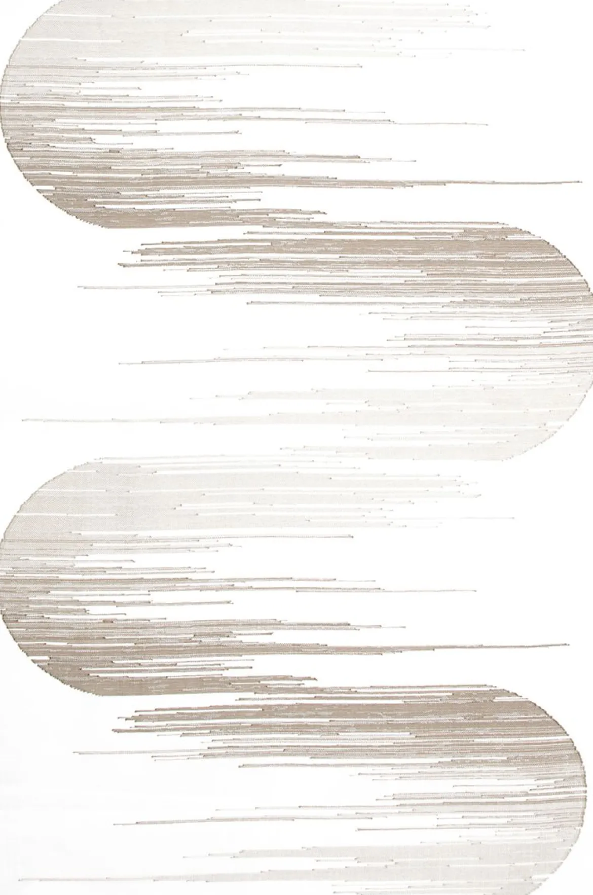 Schiebevorhang Jago Scherli transparent mit Flexoschiene Halbkreise wollweiß braun 60x245cm (BxH)