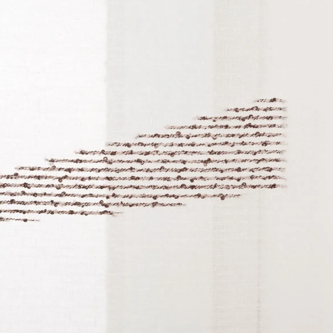 Schiebevorhang Leinenstruktur Voile abstrakt weiß taupe 245x60cm (BxH)