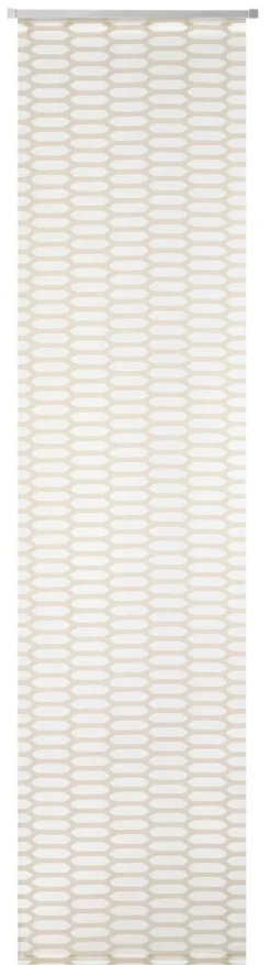 Schiebevorhang Mesh Ausbrenner mit Flexoschiene weiß beige 60x245cm (BxH)