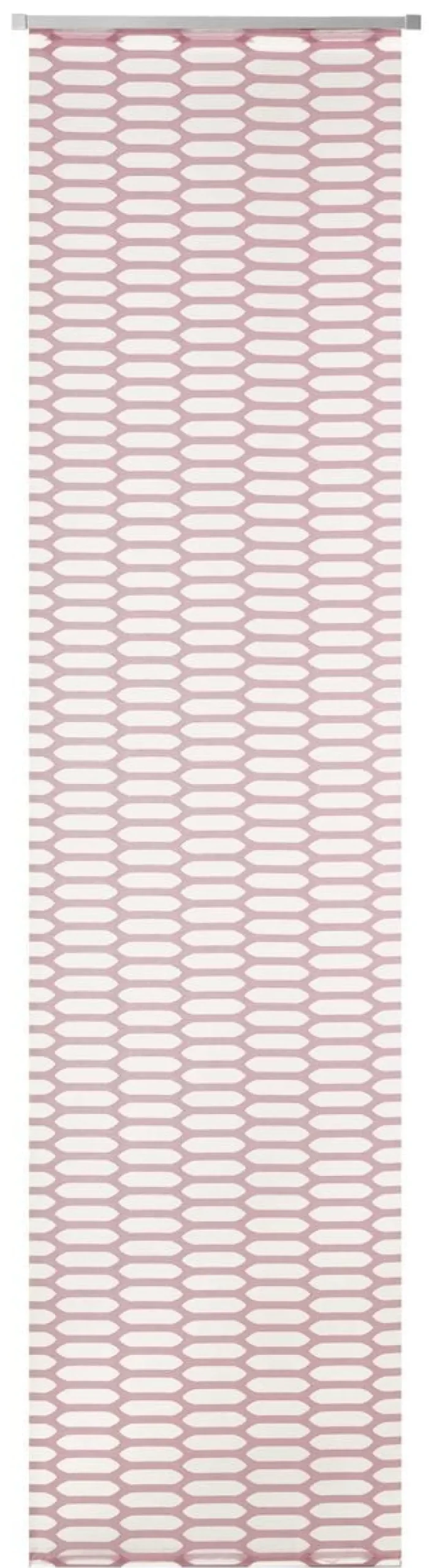 Schiebevorhang Mesh Ausbrenner mit Flexoschiene weiß rosa 60x245cm (BxH)
