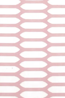 Schiebevorhang Mesh Ausbrenner mit Flexoschiene weiß rosa 60x245cm (BxH)