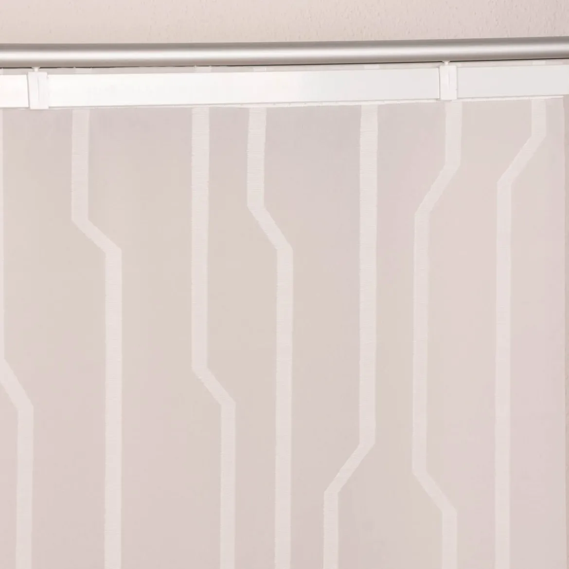 Schiebevorhang Schiebegardine Ischia Scherli transparent inkl. Technik wollweiß 245x60cm