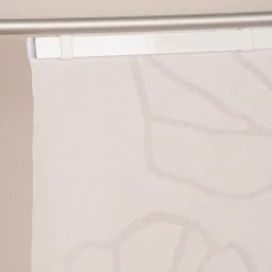 Schiebevorhang Schiebegardine Scherli Gingko Blätter halbtransparent inkl. Technik weiß 245x60cm