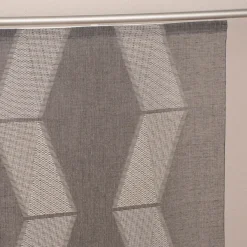 Schiebevorhang Schiebegardine Scherli ZickZack halbtransparent inkl. Technik grau 245x60cm