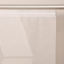Schiebevorhang Schiebegardine Scherli ZickZack halbtransparent inkl. Technik wollweiß 245x60cm
