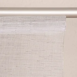 Schiebevorhang Schiebegardine uni transparent feine Streifenstruktur inkl. Technik hellgrau 245x60cm