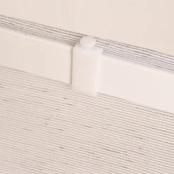Schiebevorhang Schiebegardine uni transparent feine Streifenstruktur inkl. Technik hellgrau 245x60cm