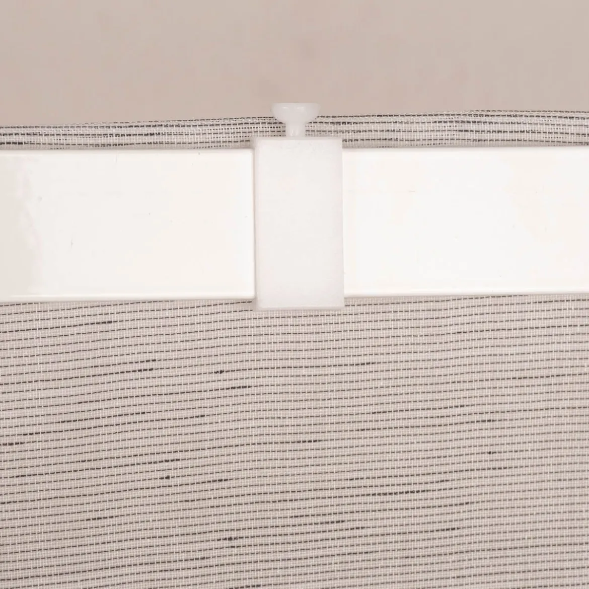Schiebevorhang Schiebegardine uni transparent feine Streifenstruktur inkl. Technik hellgrau 245x60cm