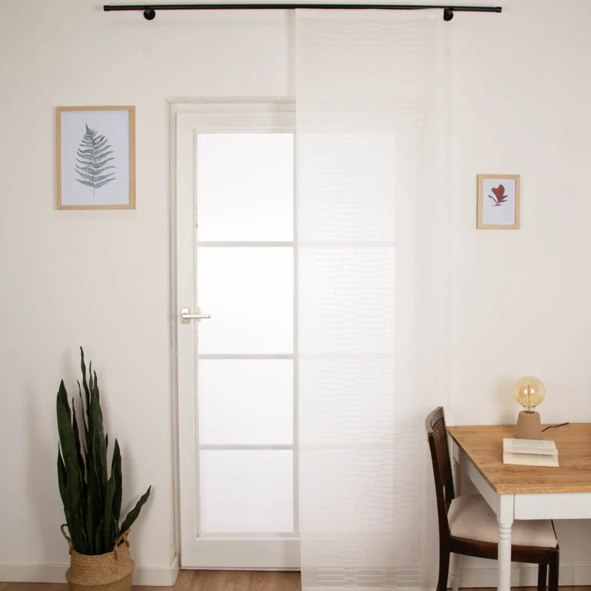 Schiebevorhang Senso Scherli transparent wollweiß 245x60cm (BxH)