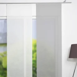 Schiebevorhang Streifenstruktur Bambus-Optik einfarbig grau 60x260cm
