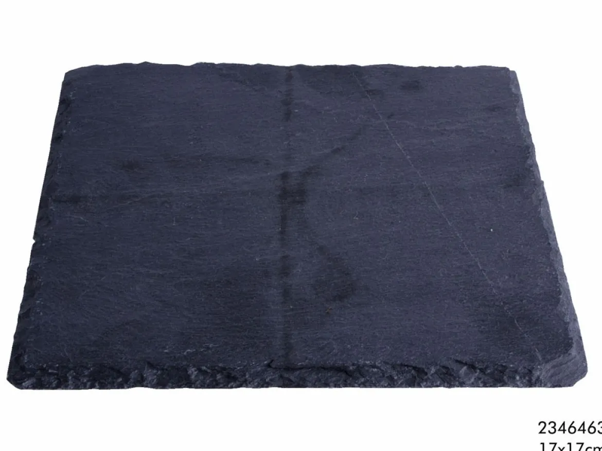 Schiefer Platte Tablett anthrazit 17x17cm