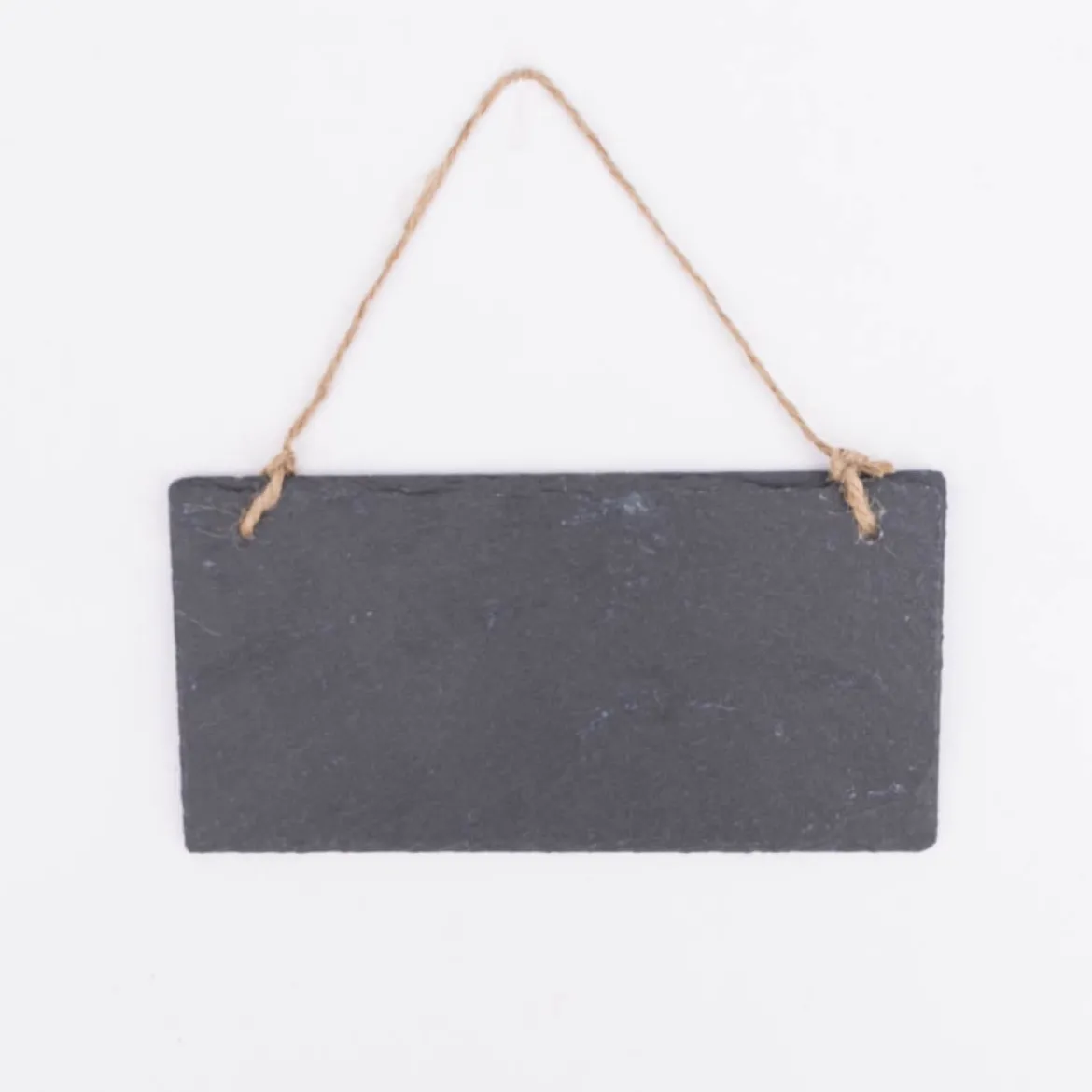 Schiefertafel mit Aufhängekordel schwarz natur 19,5x10cm